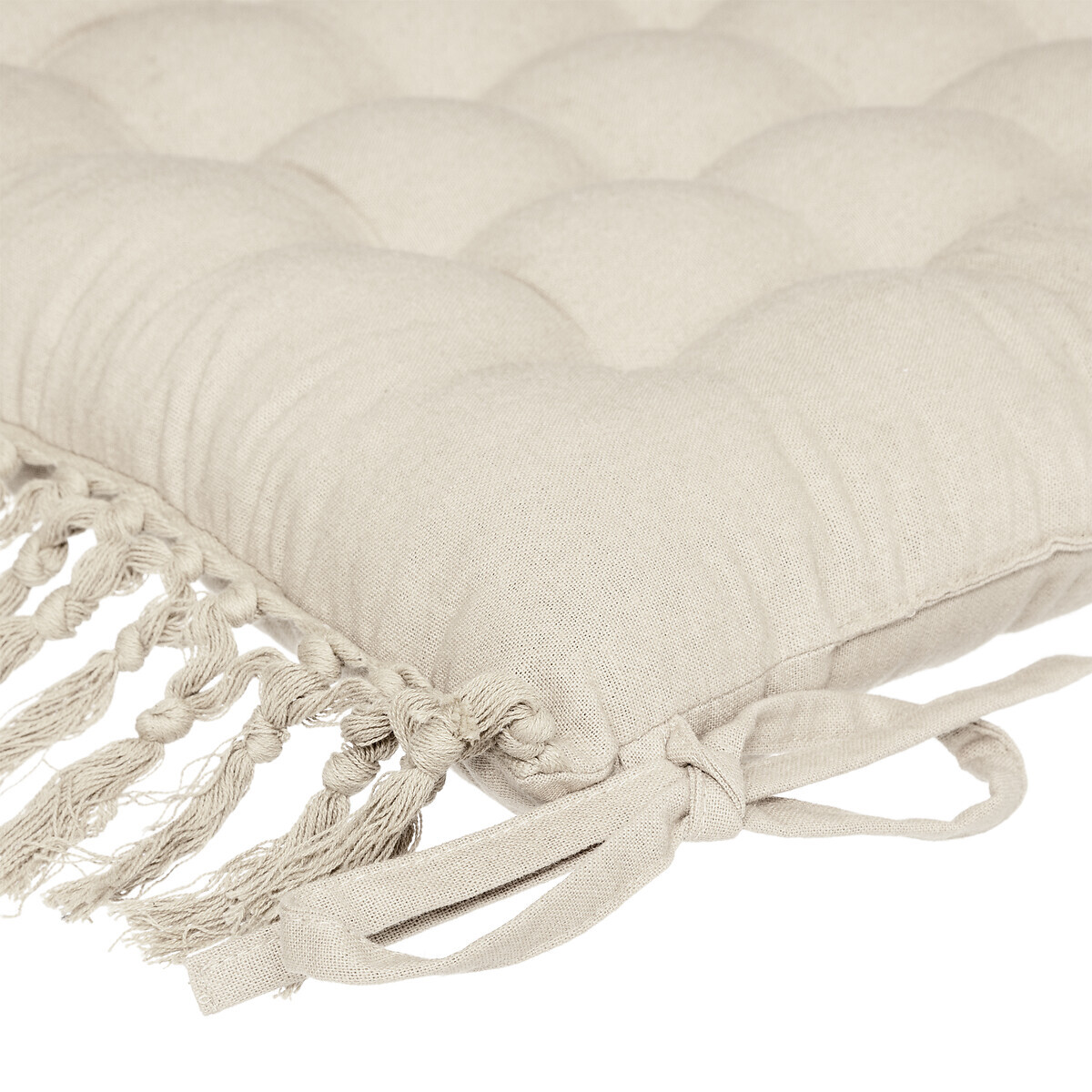 Chair cover macram&eacute; Ivory white, 40x40 cm