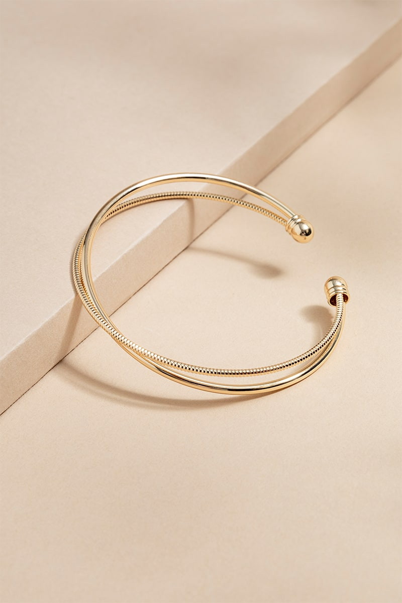 Shelly Golden X Cuff Bracelet