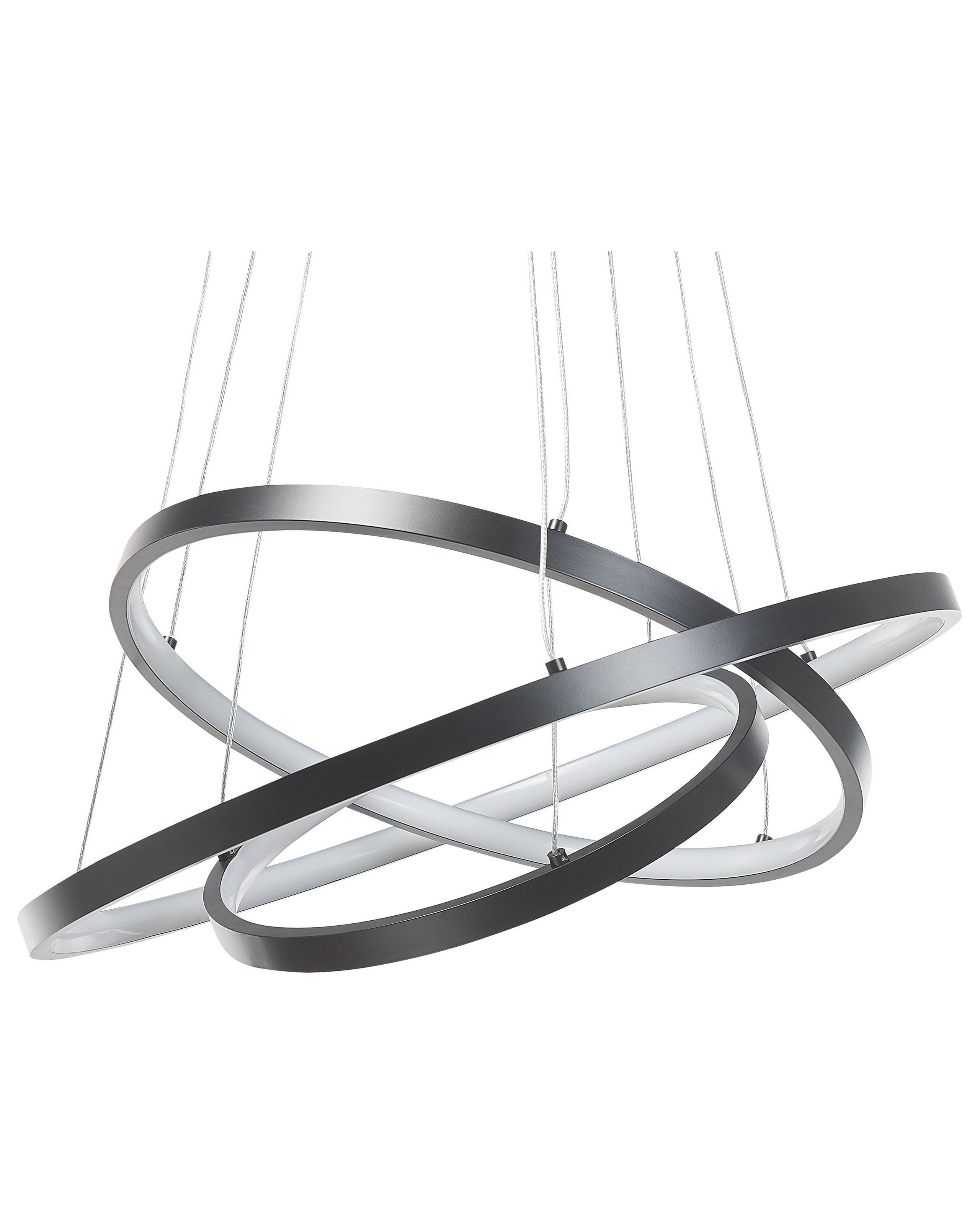 Lampa wisząca sufitowa LED ring czarna