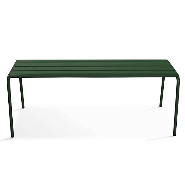 Banc de jardin en acier vert forêt PalavasOviala