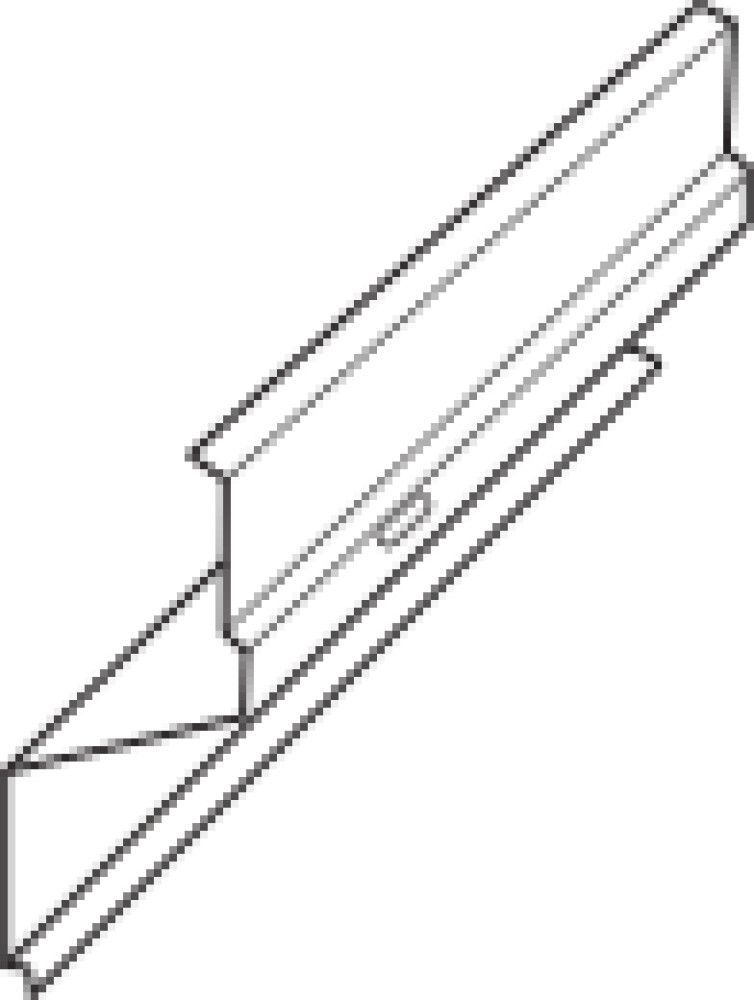 RØRSOKKEL PRIMO INNERDEL Z-FORM 28,5X56X3000MM