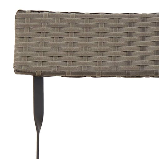 NNEVL Folding Bistro Chairs 2 pcs Grey Poly Rattan and Steel