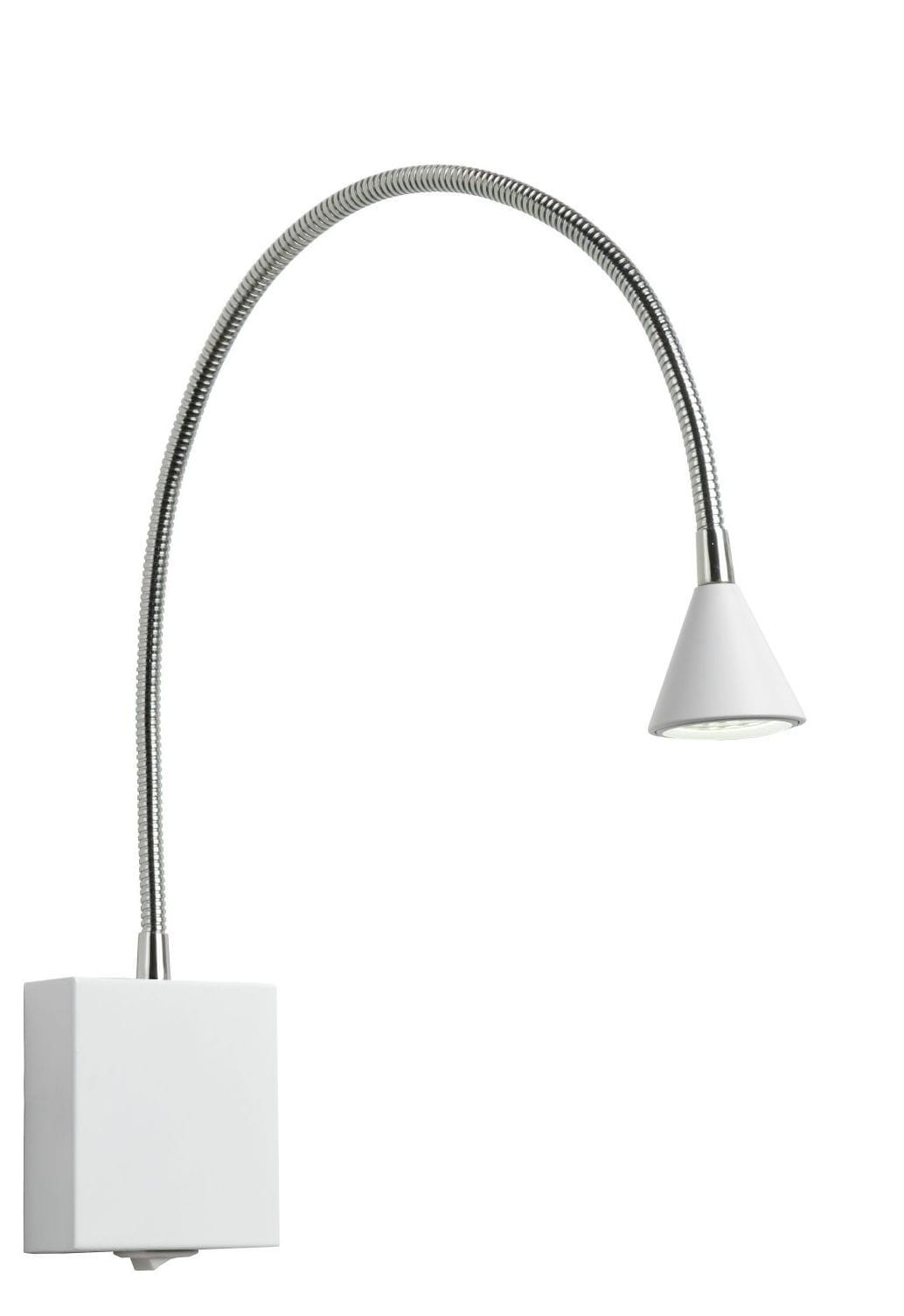 Kinkiet BUDDYbiały chromowany LED 1x3W 300lm wym:45x40x54cm IP20 Lucide