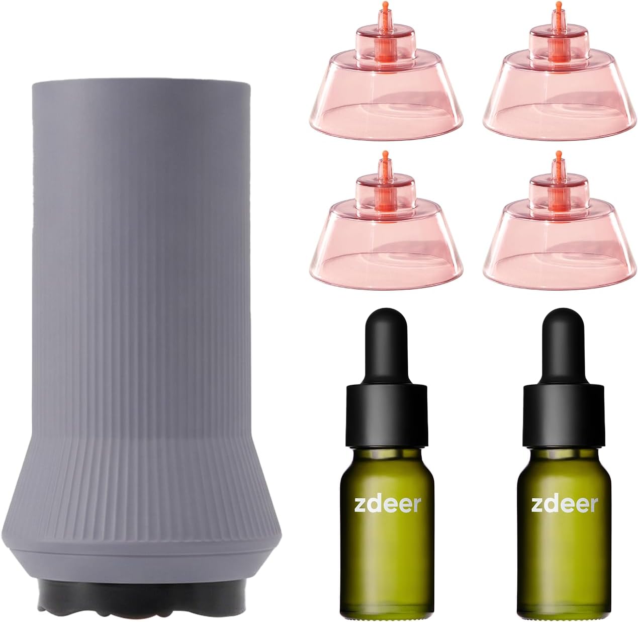 ZDEER 5-in-1 Electric Cupping Massager with Heat & Red Light Therapy, Smart Cupping Device with Dynamic Suction, 6 Suction & Heat Levels for Muscle Relaxation & Circulation, with 4 Cups & 2*10ml Oils