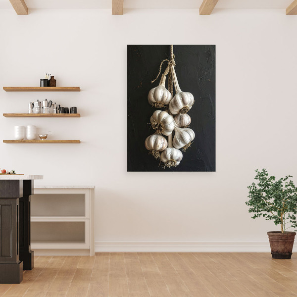 Obraz do kuchni restauracji baru jadalni, Suszony czosnek warzywa 20x30