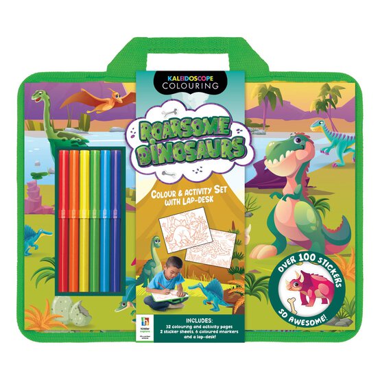Roarsome Dinosaurs Colour and Activity Set with Lap Desk