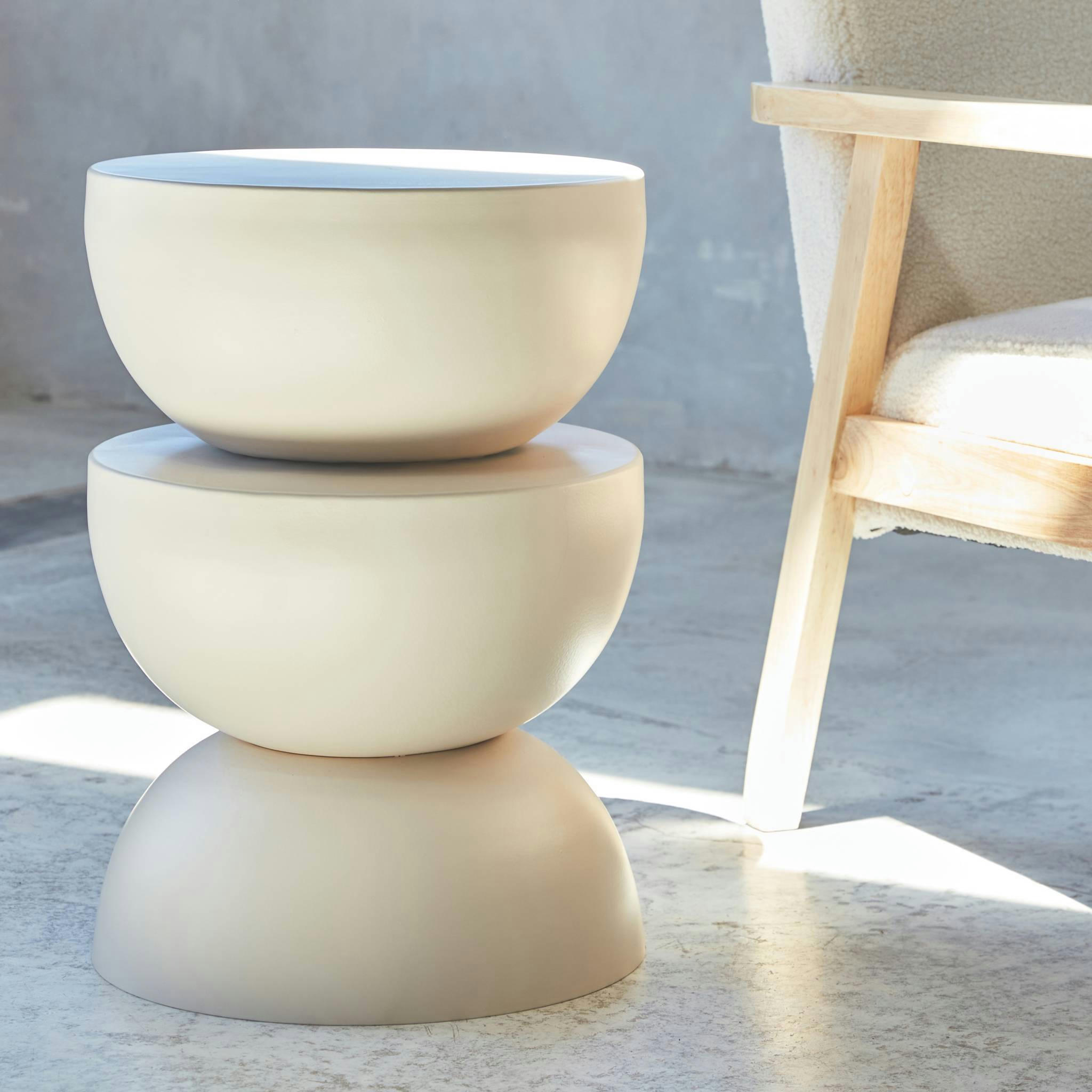 COUMBA - Table d'appoint en métal, D32 x h 46,5cm