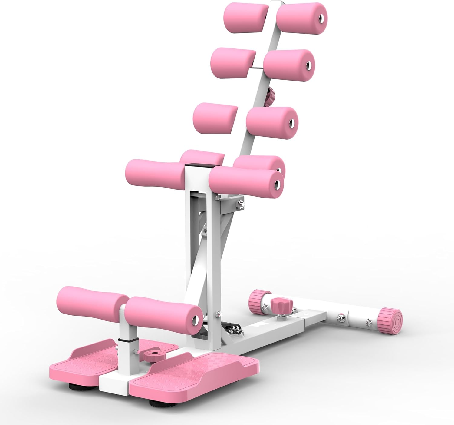 Deep Squat Machine for Home Gym, Pink, Glutes and Core Trainer with Resistance Bands, Squat Assist for Legs Workout
