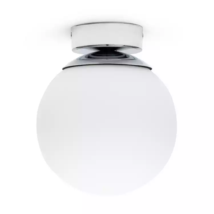 Habitat Opal Glass Bathroom Flush Ceiling Light - White