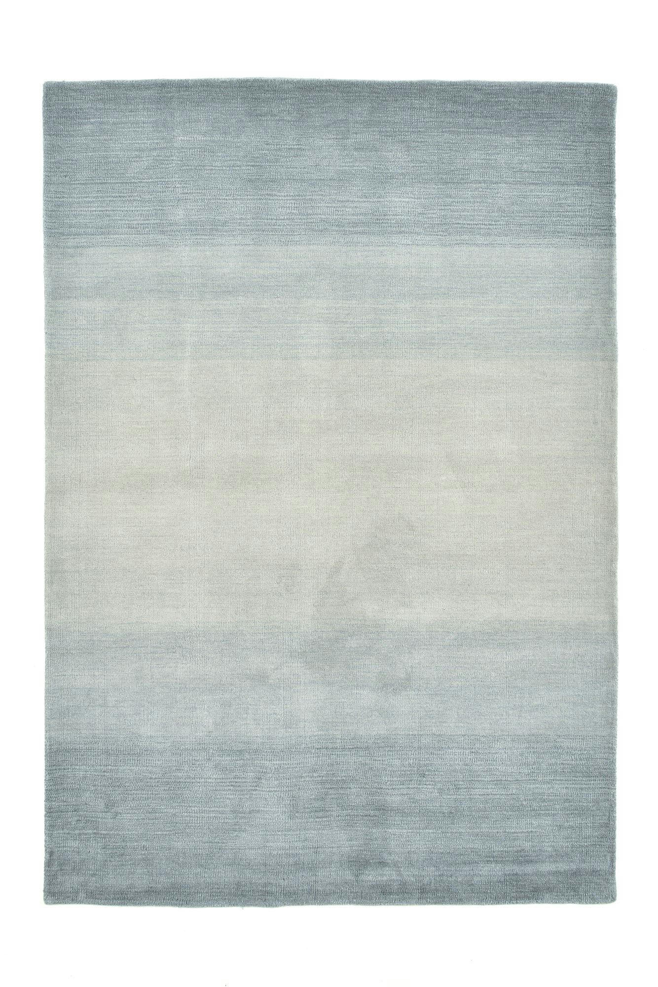 WOOL COMFORT - Tapis dégradé de couleur en laine gris 140x200 cm