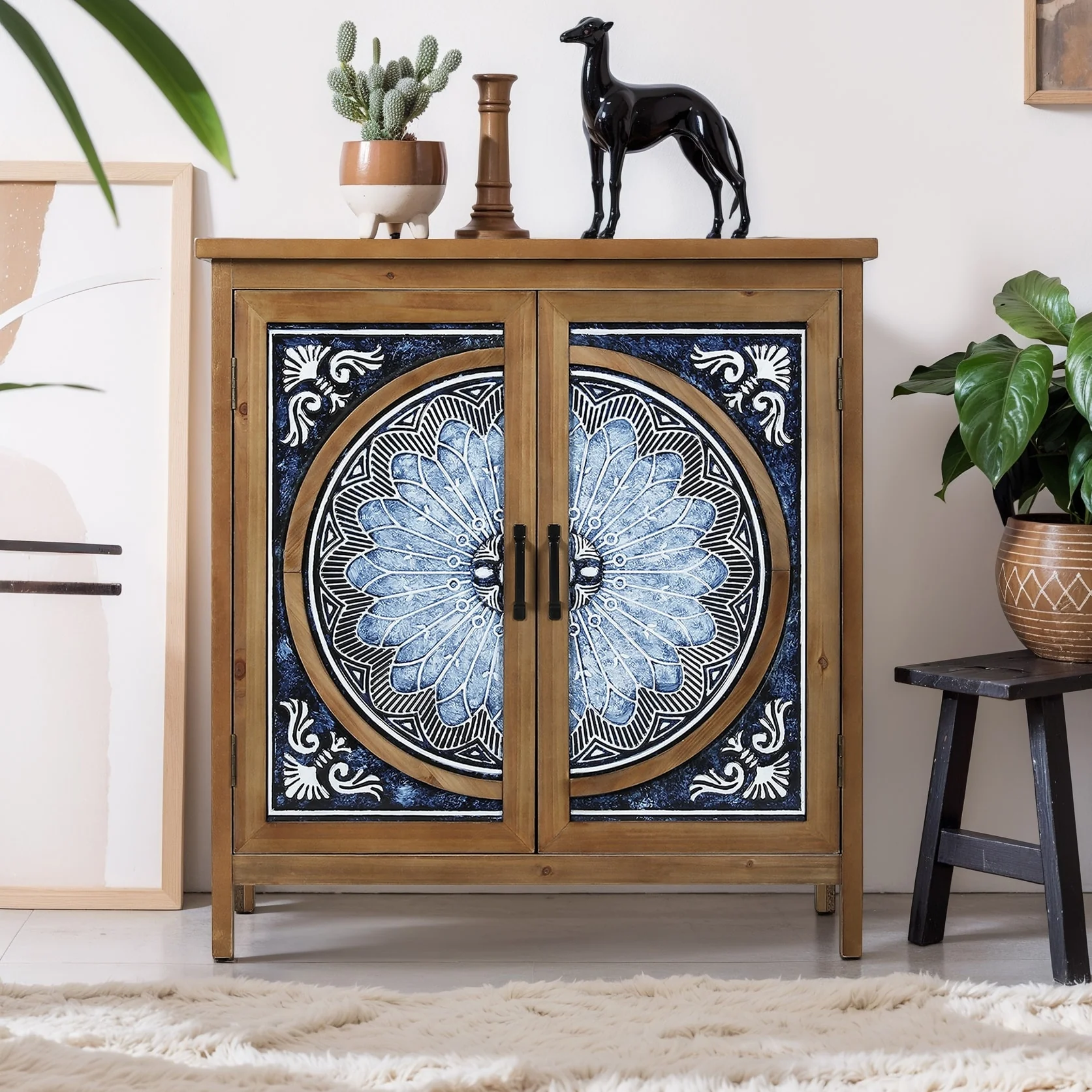 Vintage Storage Accent Cabinets for Bedroom Living Room Small Sideboard Buffet Entryway Cabinet