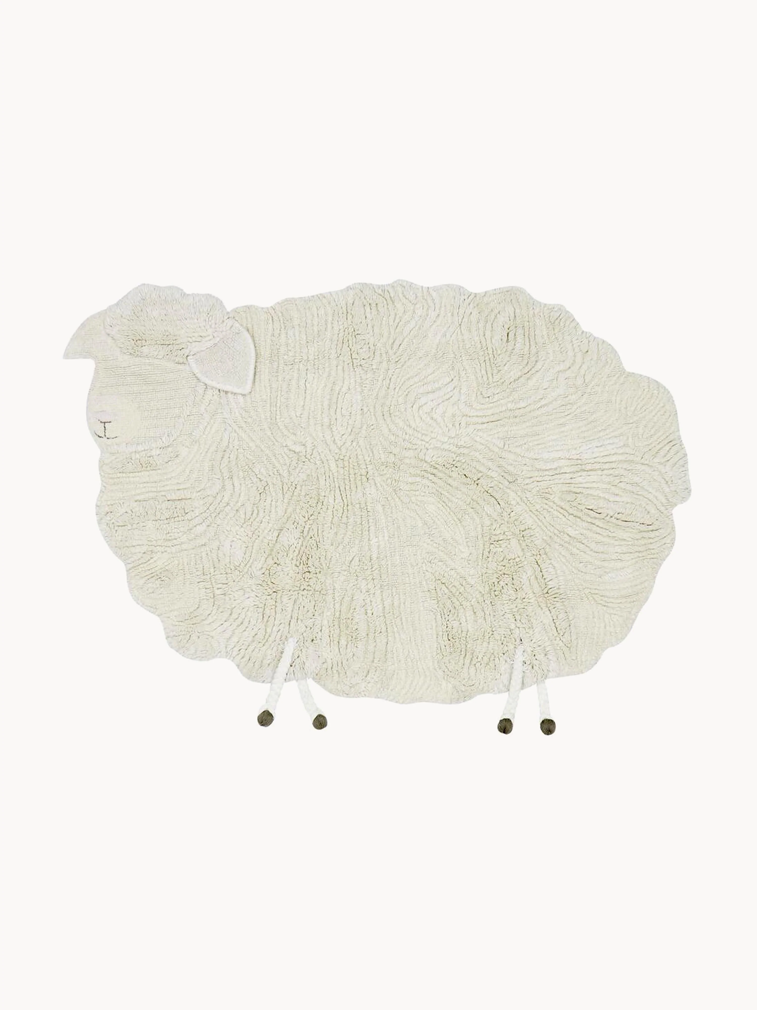 Handgewebter Kinderteppich Sheep aus Wolle, waschbar