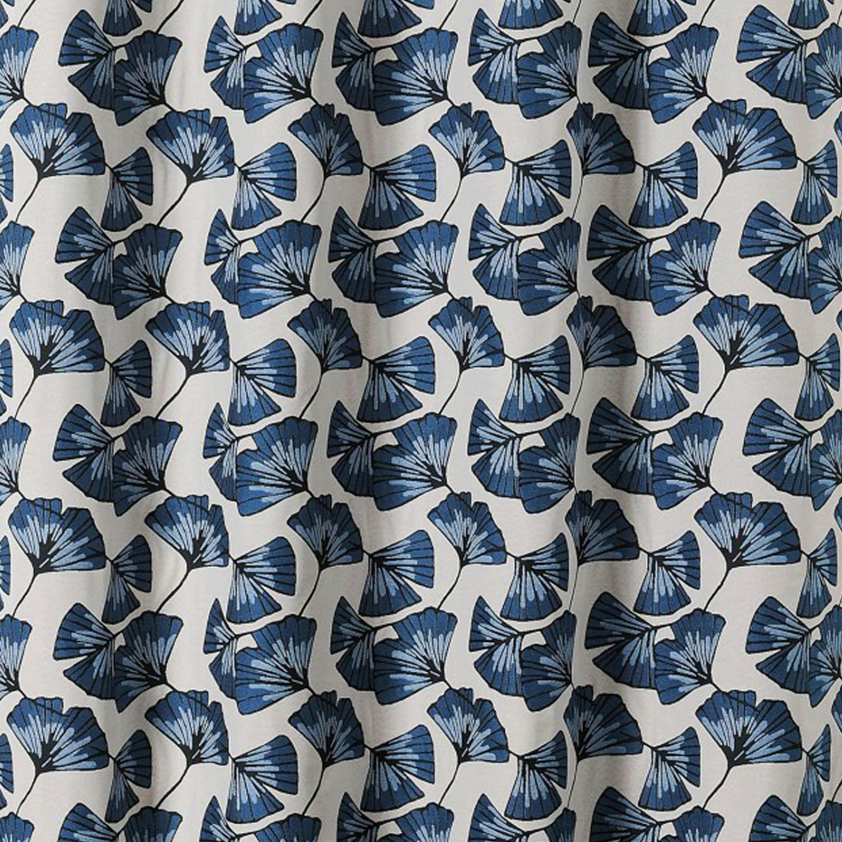- Rideau jacquard biloba polyester/jacquard bleu 140x240 cm