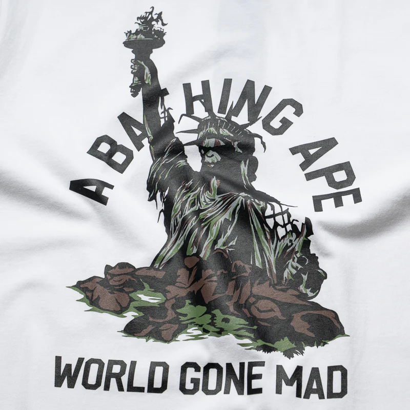 A Bathing Ape Statue Of Liberty Tee - White