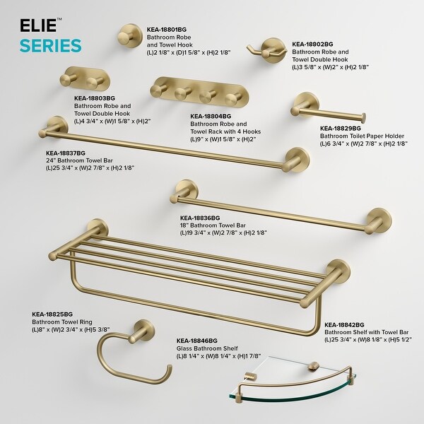 KRAUS Elie Bathroom Robe and Towel Double Hook