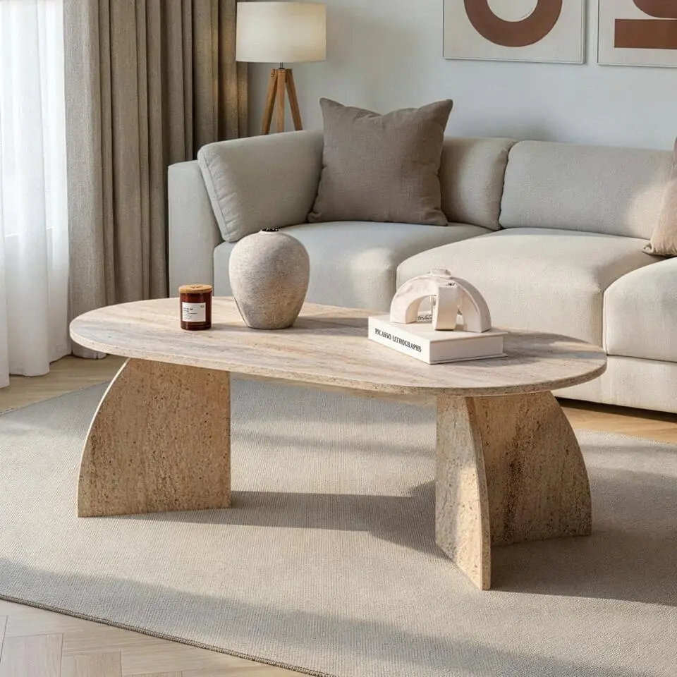 Calicosy - SELENE Salontafel - Licht hout - 120x60x40 cm