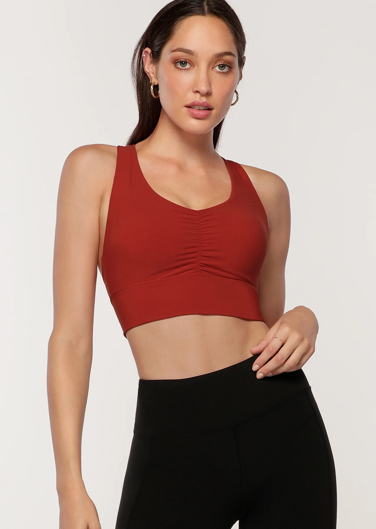 Ruched Front Sports Bra