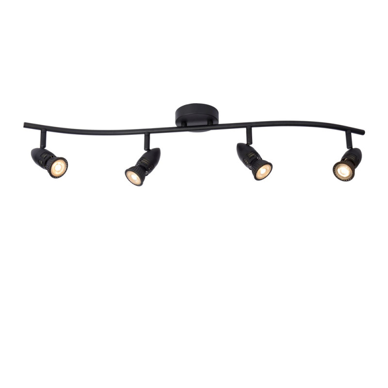 Spot Caro noir GU10 4 x 5 W LUCIDE