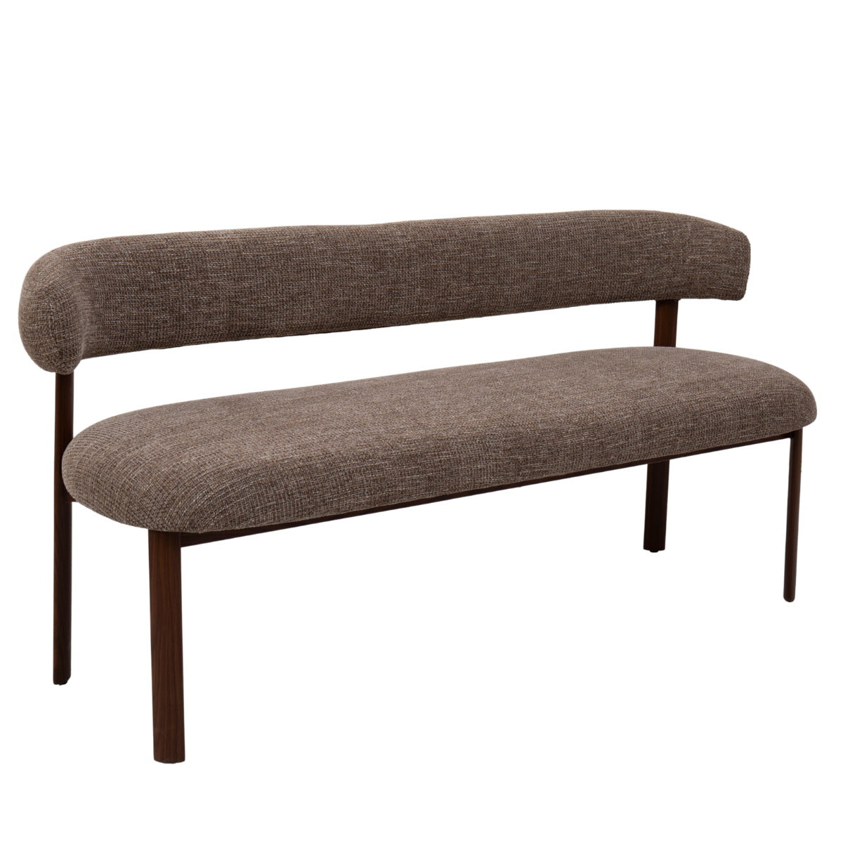 DÉJA Living Eetkamerbank Alamo - Taupe/Walnoot - 160cm