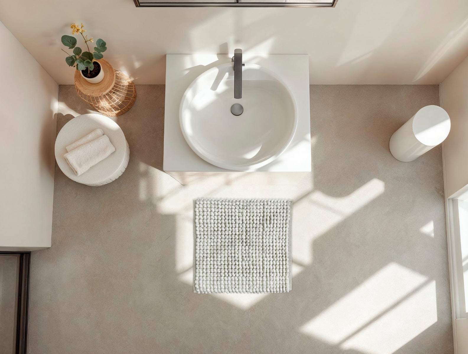 Zo Home Bidetmat Fabrizio - 60x60cm glacier grey