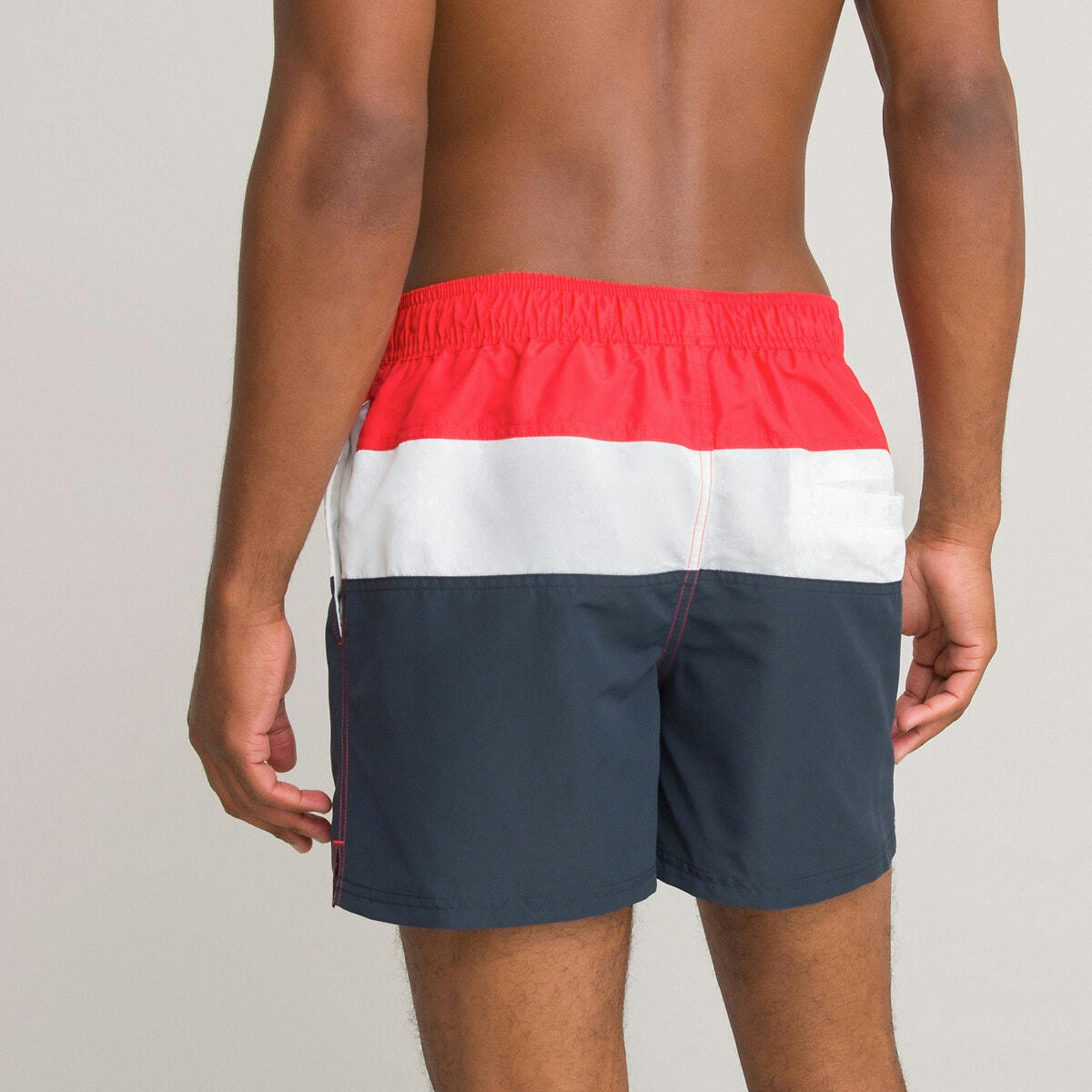 Short de bain imprimé color block