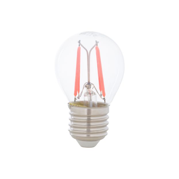 LÂMPADA LED FILAMENTO COLOR BOLINHA VERMELHA G45 4W E27 127 220V TASCHIBRA