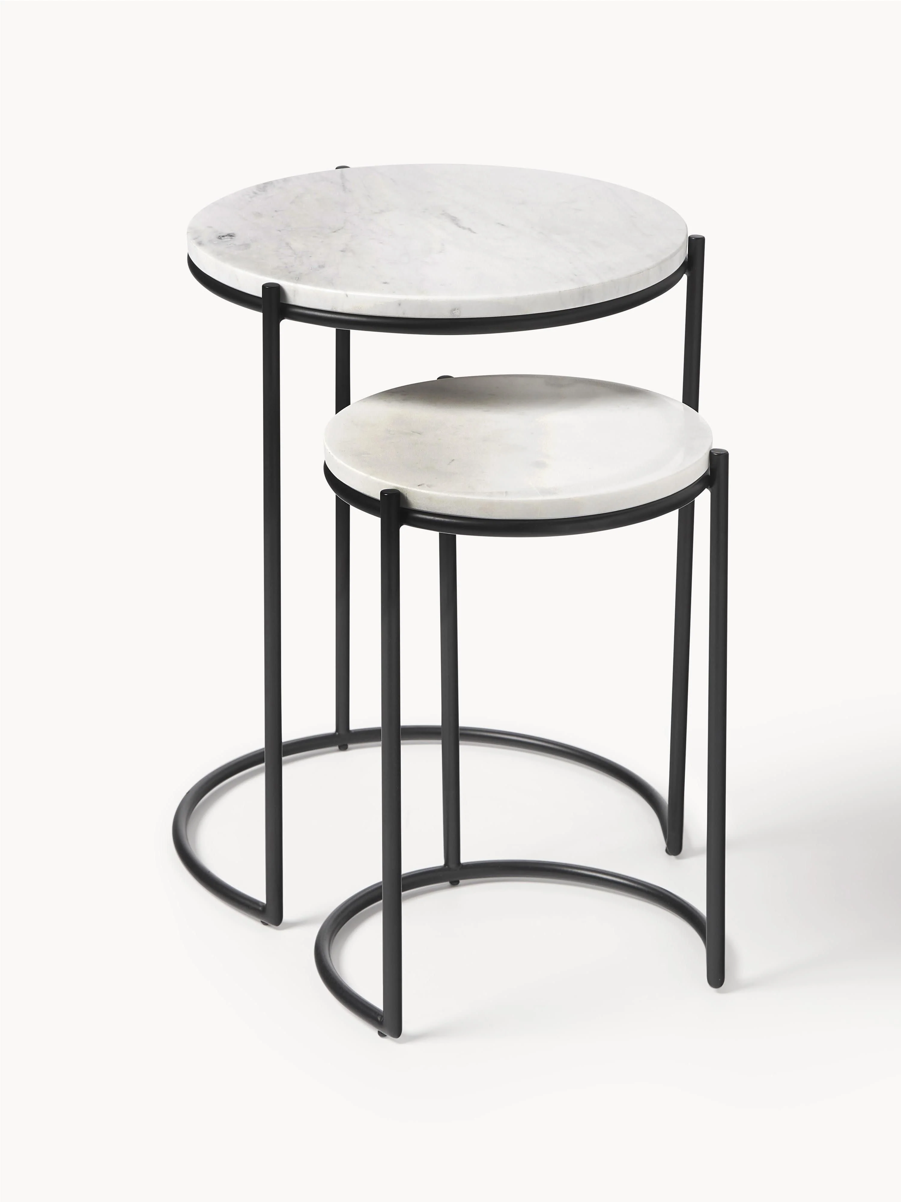 Marmor-Beistelltische Ella, 2er-Set
