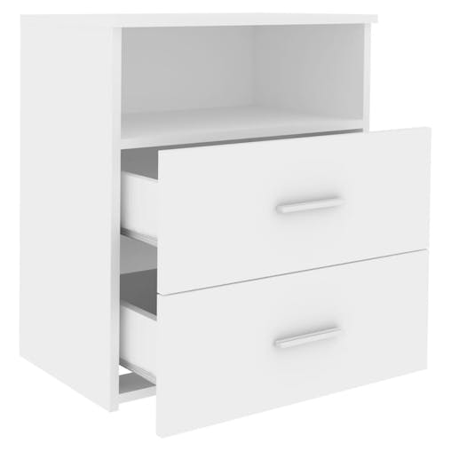NNEVL Bed Cabinets 2 pcs White 50x32x60 cm