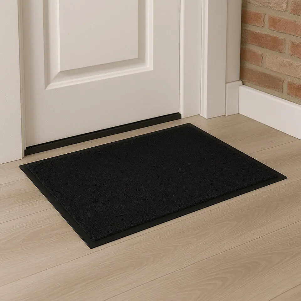 Deurmat Memphis - droogloopmat - zwart - 60 x 80 cm