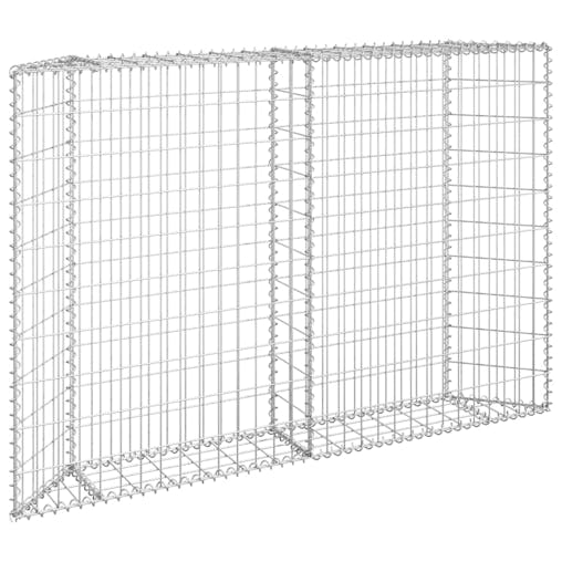NNEVL Trapezium Gabion Raised Bed Galvanised Steel 150x20x100 cm
