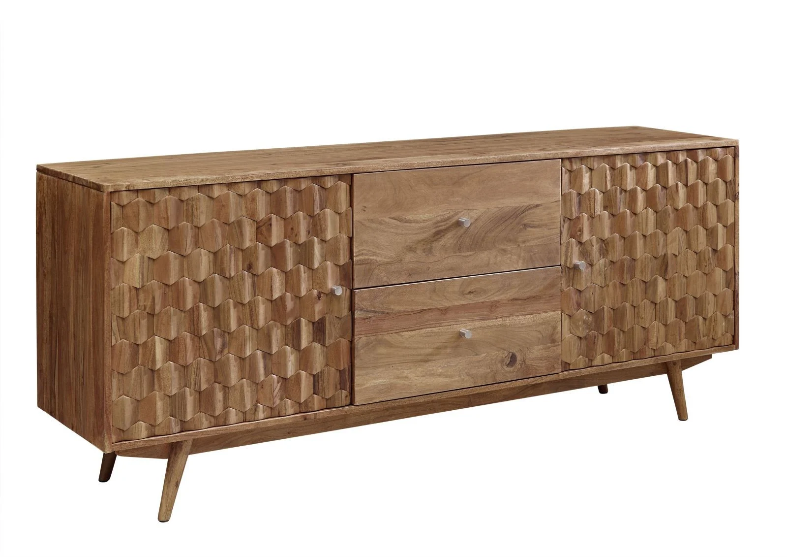 MOSAYK Komoda #100 Akacja lakierowana 180x42x75 cm