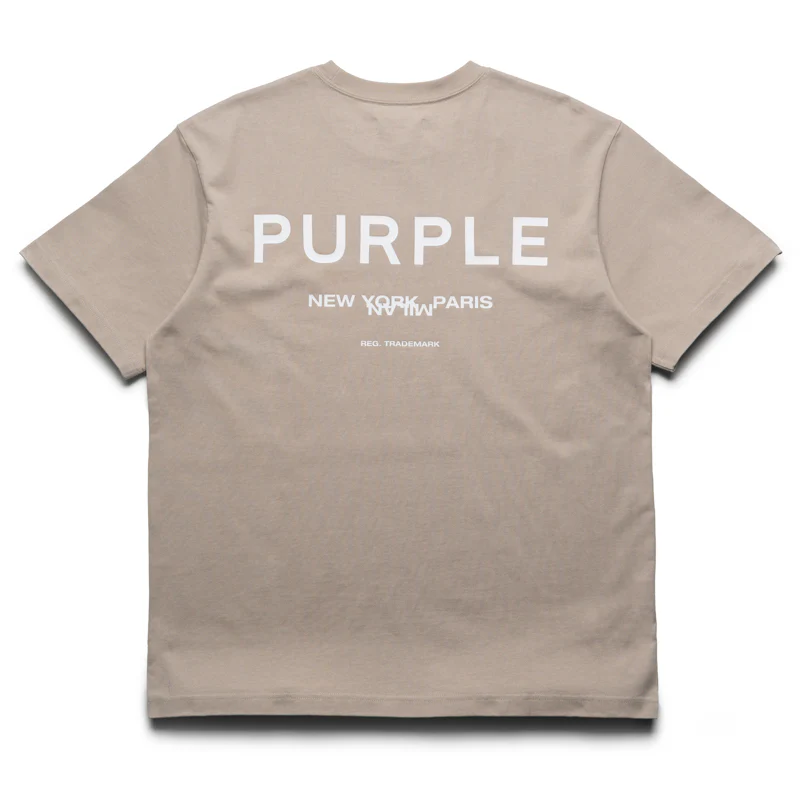 Purple Brand Cities Tee - Brown