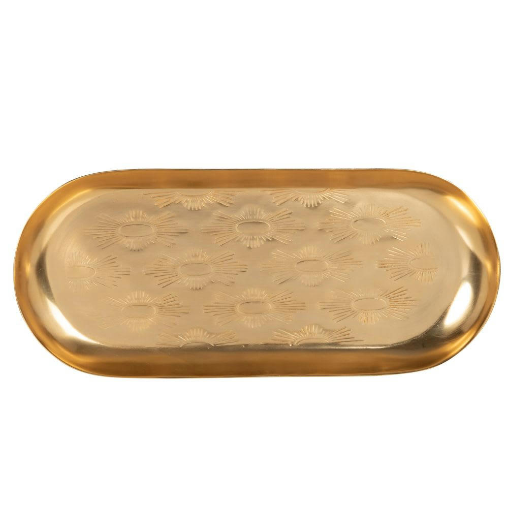 - Plateau en aluminium doré D34