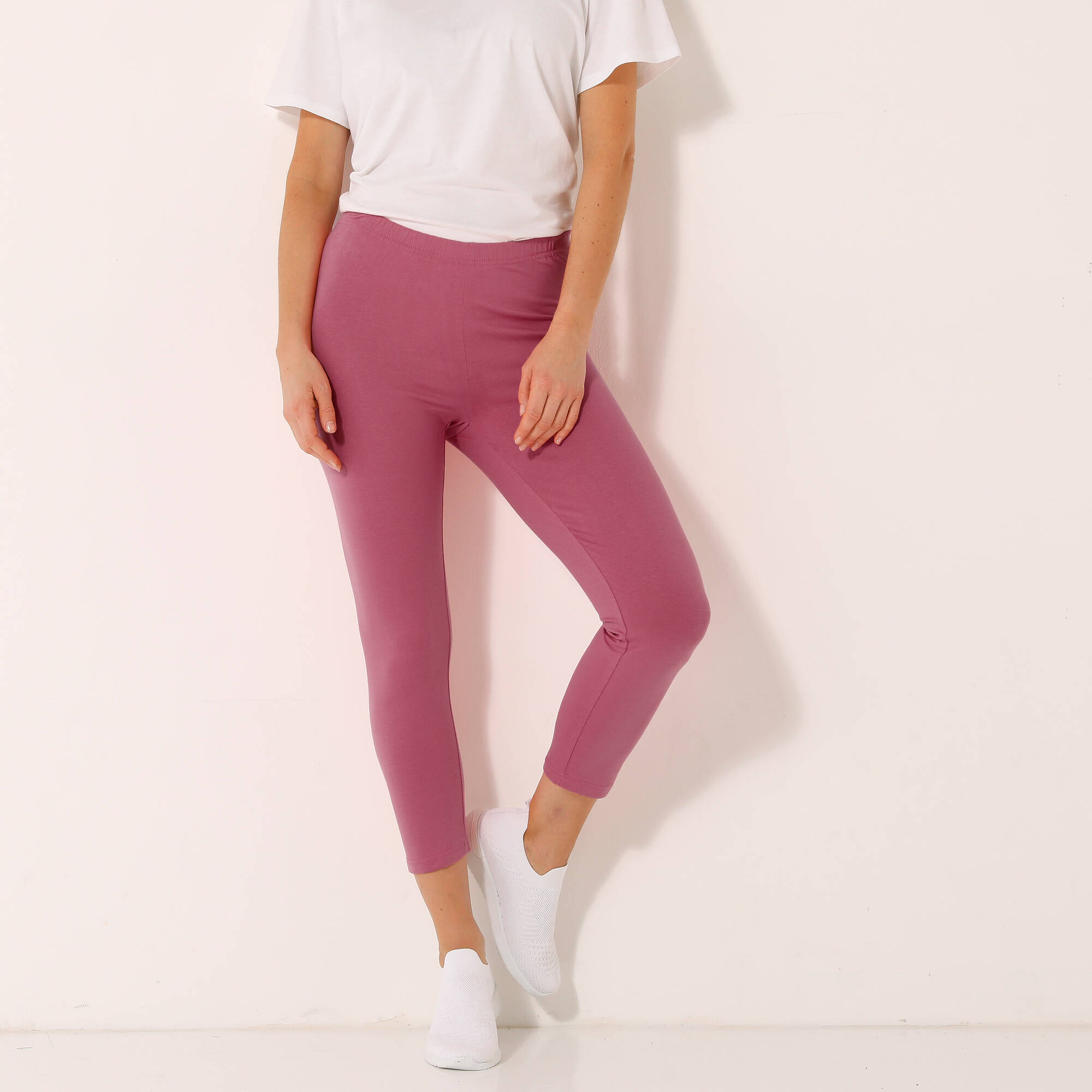 Legging 3/4 uni - lot de 2