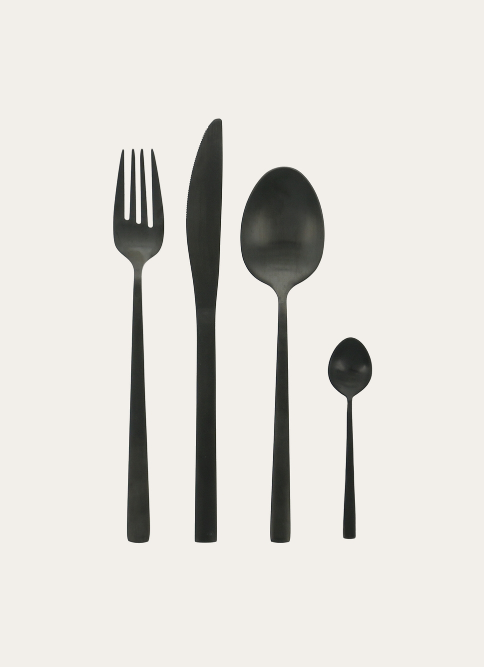 COFFRET DE 6 CUILLÈRES à SOUPE EN ACIER INOXYDABLE Noir