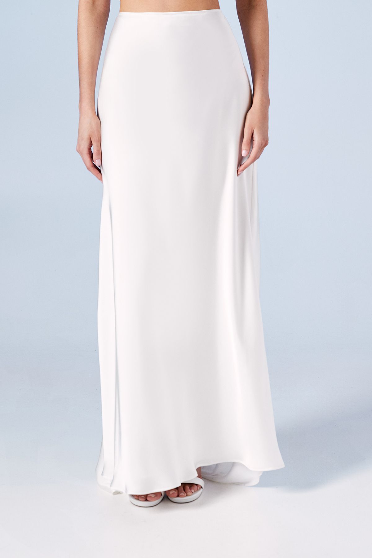 Oasis Satin Bridal Skirt With Puddle