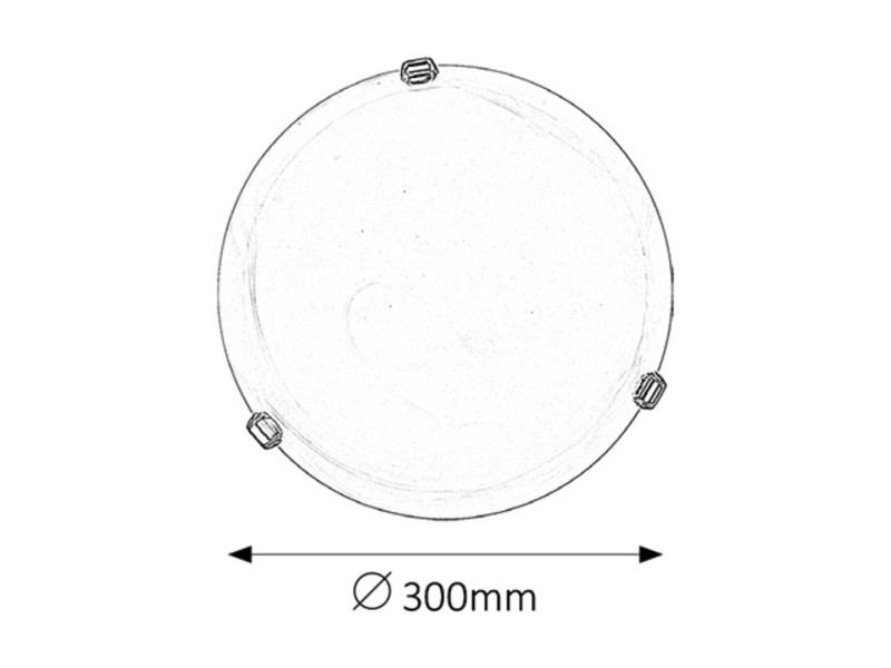 Plafonbiały okrągły 30cm Alabastro 1xE27x60W IP20 Rabalux