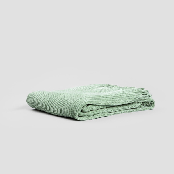 Koc CHENILLE szenilowy pistacjowy 130x170 cm HOMLA