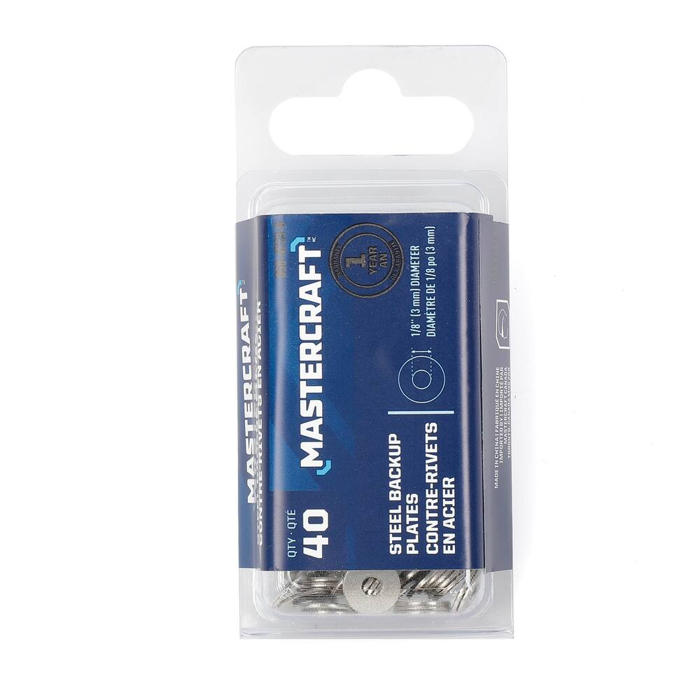Mastercraft 1/8-in Steel Back-Up Plates, 40-pk