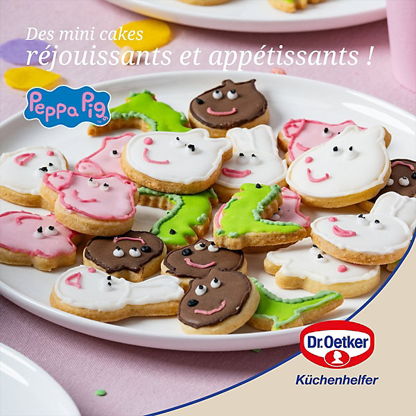 Moule mini cakes silicone 29 x 17,5 cm Dr. Oetker Peppa Pig