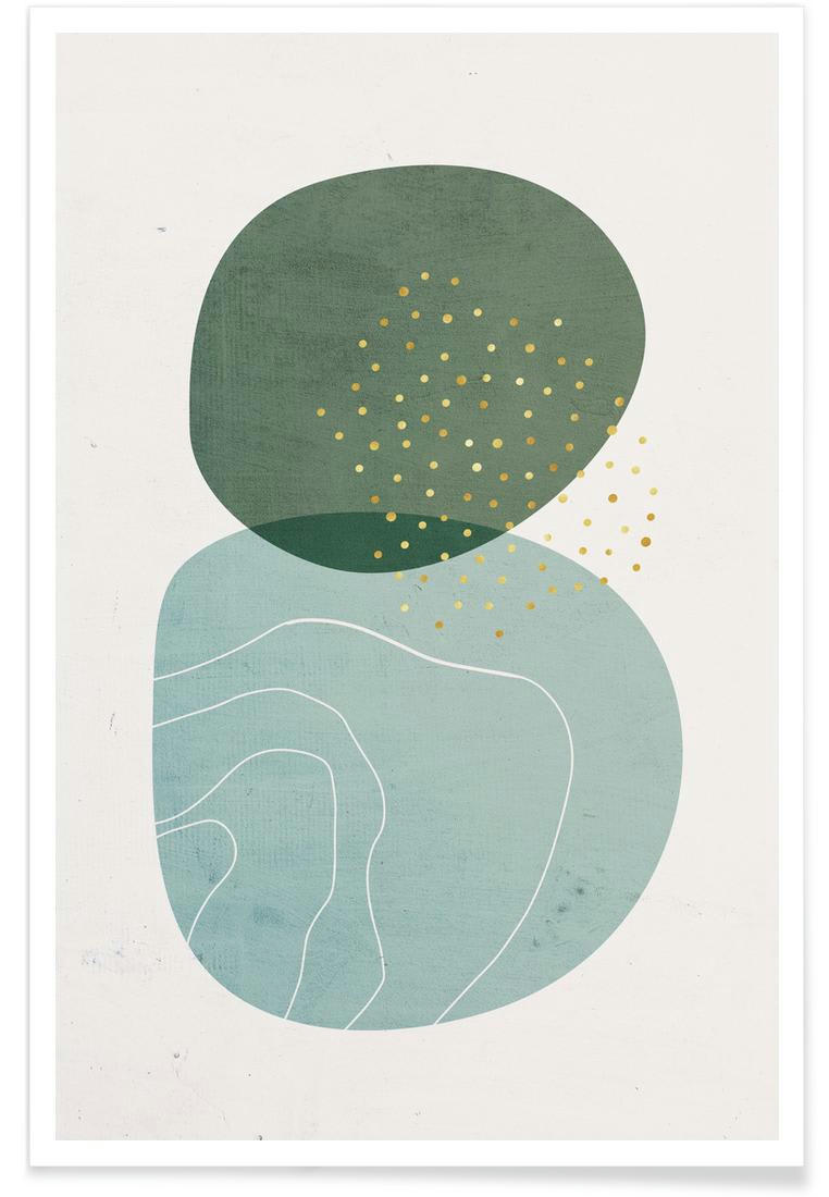 FOAM - Affiche turquoise & vert