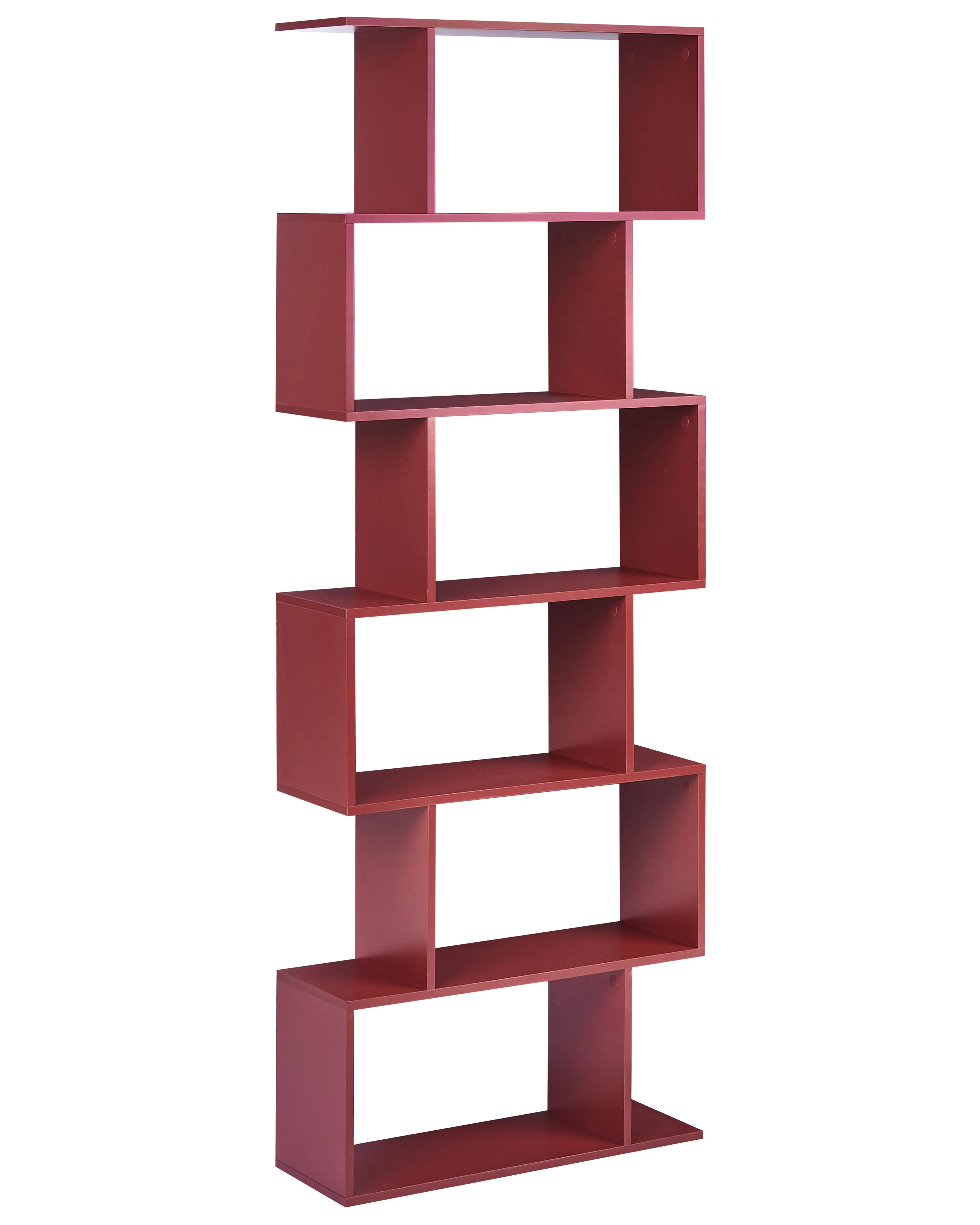 6 Tier Bookcase VALDOSA 190 cm Burgundy