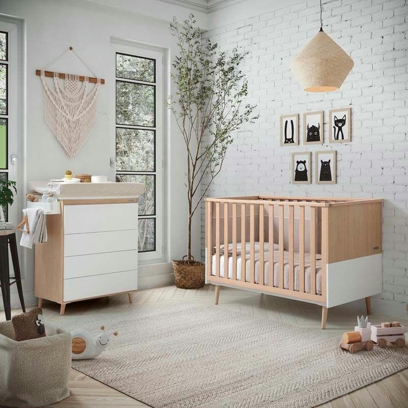 NATURE - Lit bébé à barreaux 60 x 120 cm