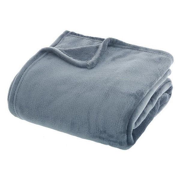 Couverture flanelle Atmosphera 180 x 230 cm bleu polyester