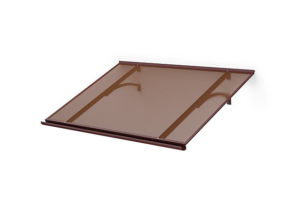 ARCTOM Auvent MEBE 120x84 couleur marron RAL8017, plaque marron