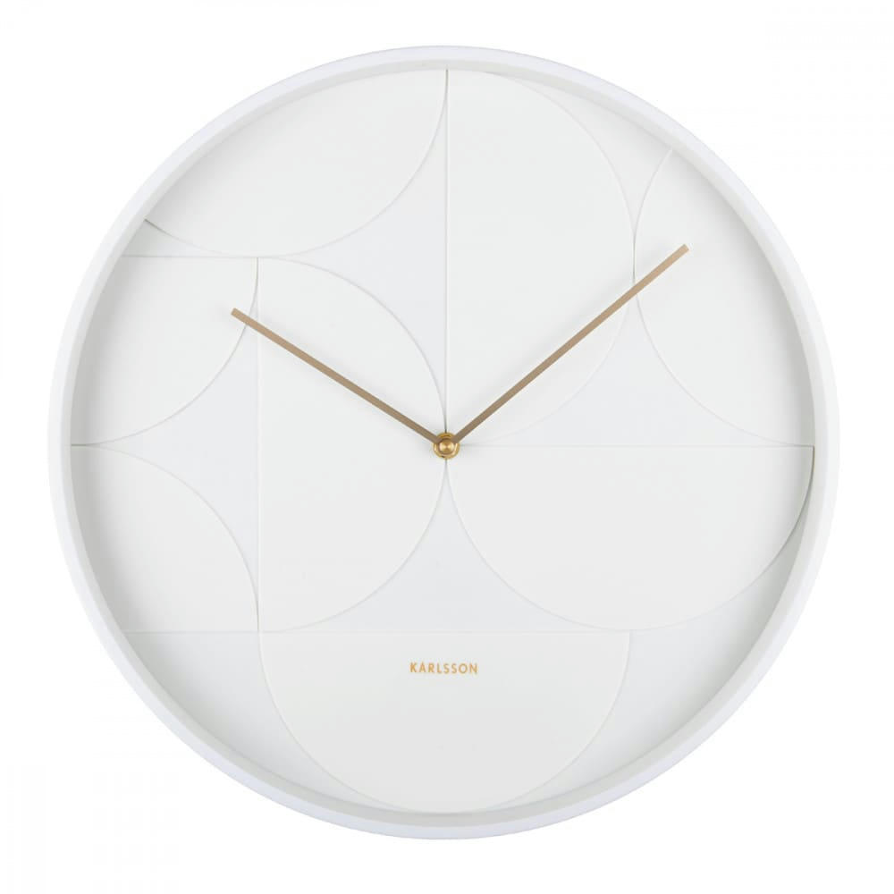 ECHELON CIRCULAR - Horloge murale d40cm métal blanc