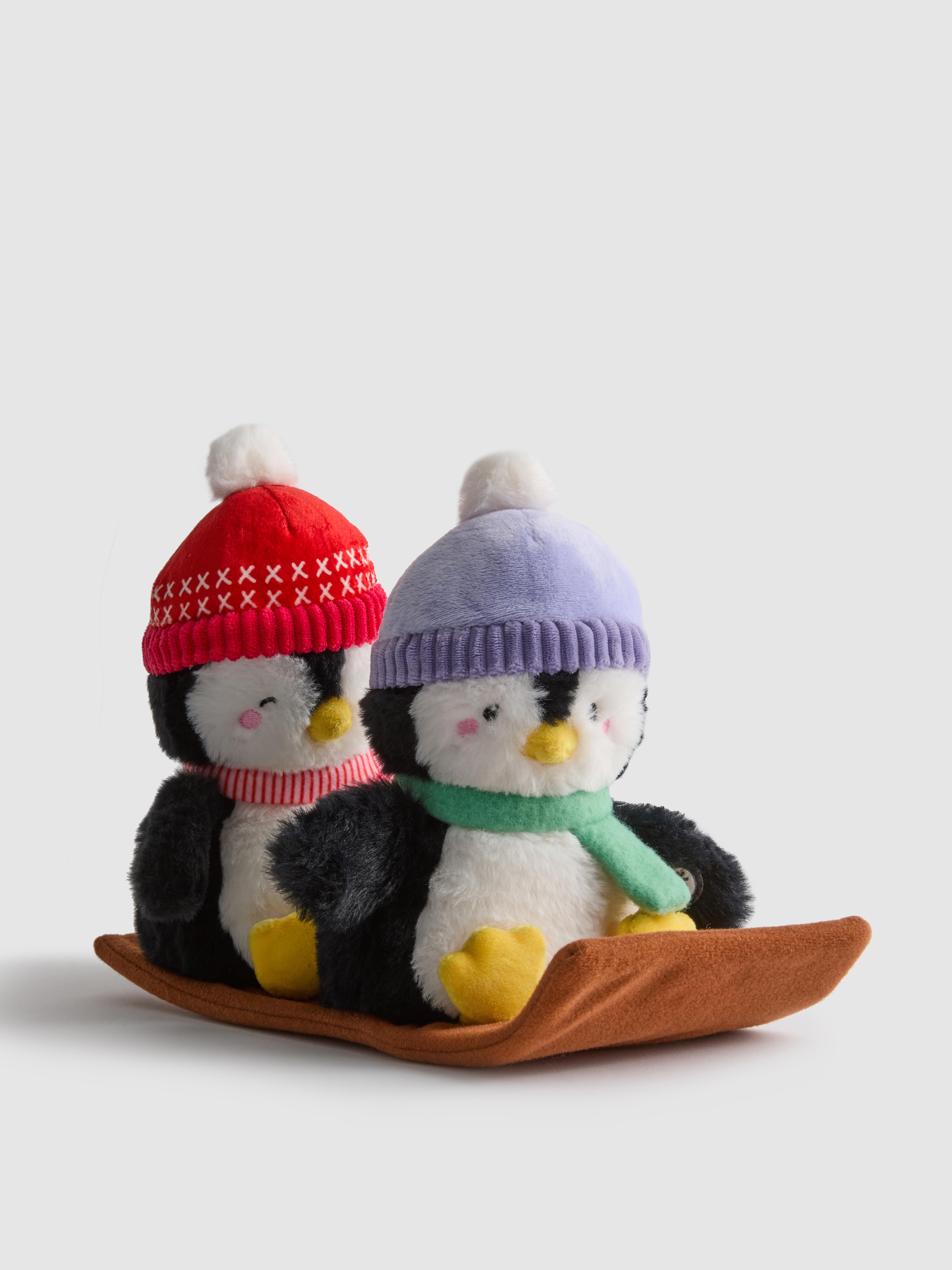 Christmas Penguins Sleigh Ride Plush