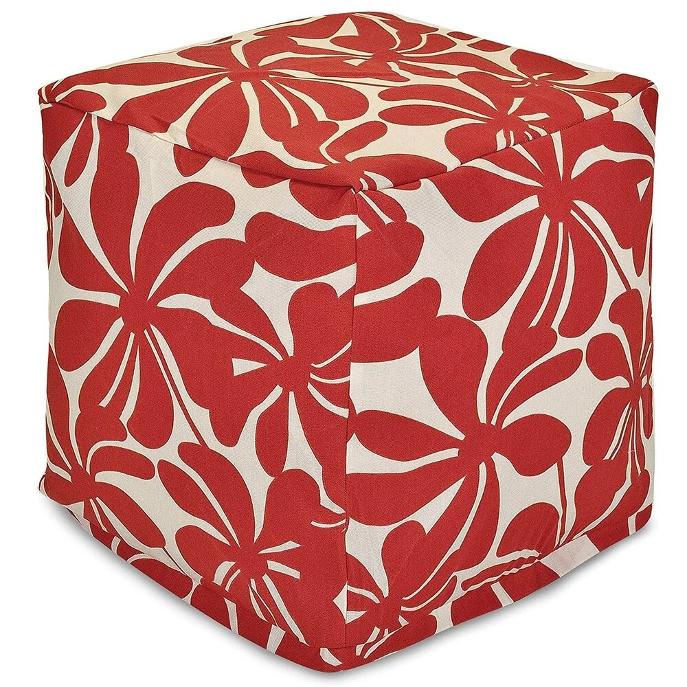 Majestic Home Goods Plantation Indoor / Outdoor Ottoman Pouf Cube
