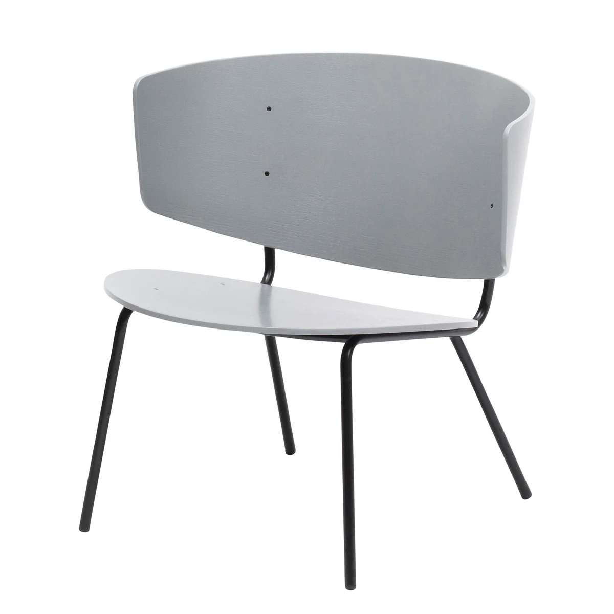 Ferm Living - Herman Lounge Chair, Eiche schwarz / schwarz