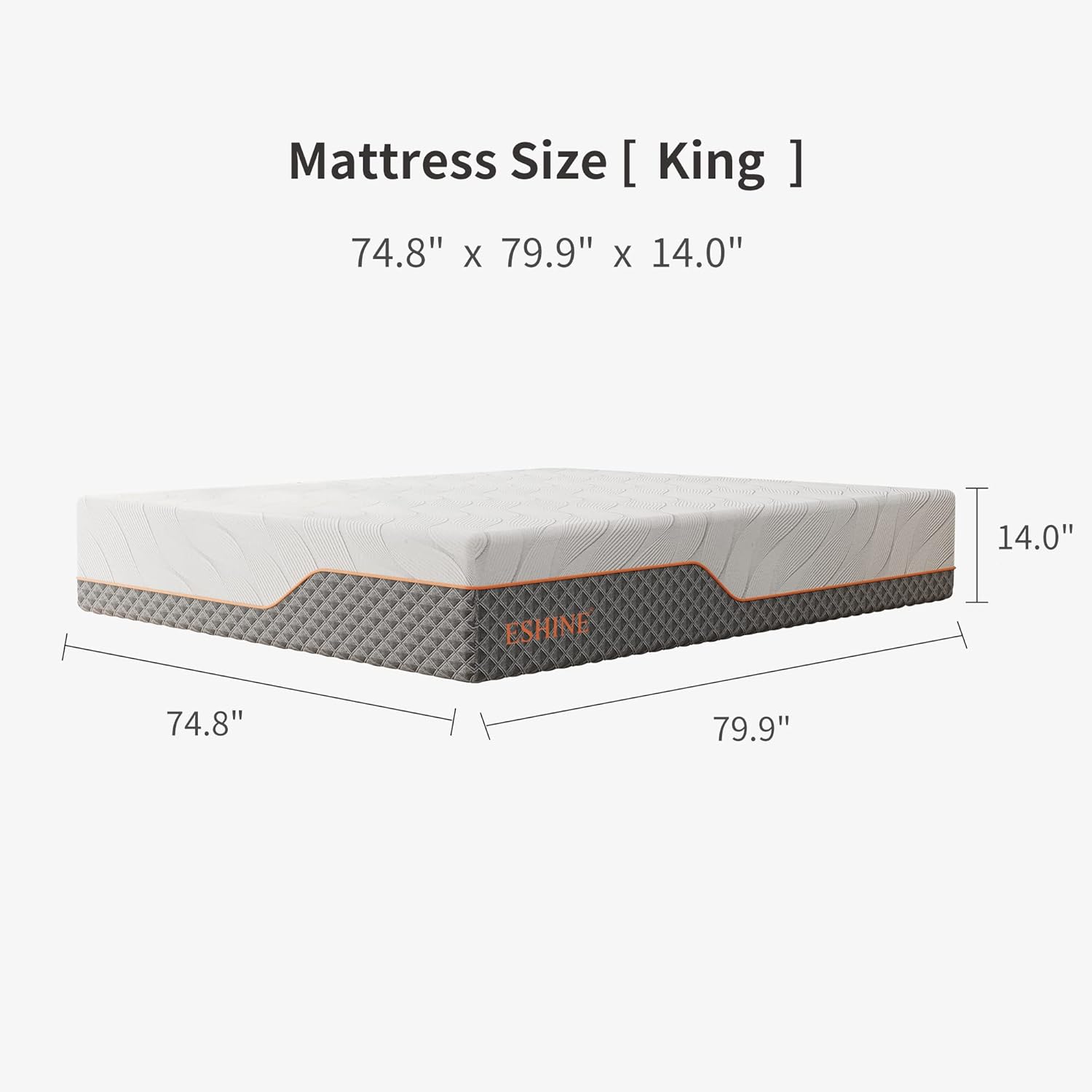 ESHINE King Adjustable Bed Frame-Luxury Gel Memory Foam(783 Pocket Springs), Bed Base Frames with Massage, Wireless Remote, USB, Under Bed Night Light, Head and Foot Incline, Medium Soft, 3000 Series